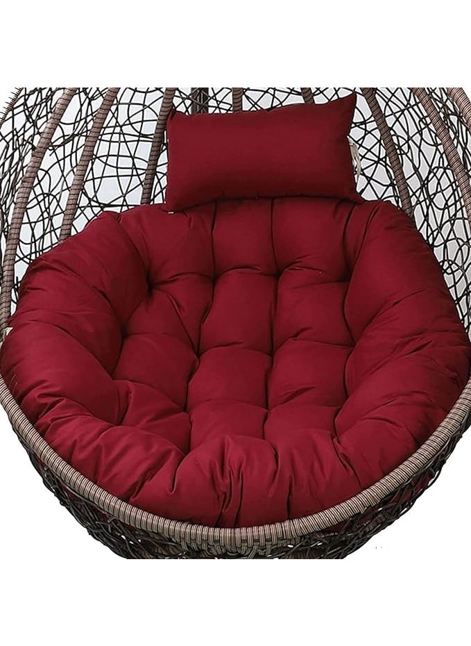 ANAND INDIA GROUPS ANAND INDIA GROUPS Round Cushion for Swing Chair for Outdoor Indoor Hammock Balcony Garden Patio Swing Hammock ChairMaroon  - Image 2