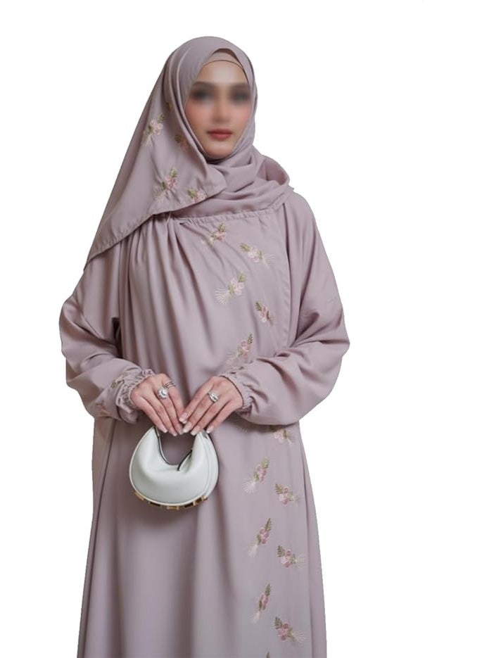 Light Mauve Women’s Prayer Dress – Soft Fabric, Easy Wear, Free Size - Image 4