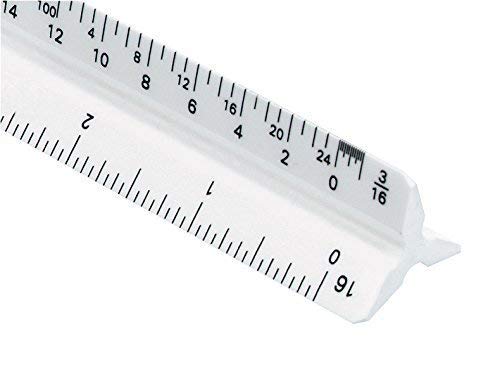 ALVIN Architect Triangular Scale Ruler 12" Model 110P White with Black Graduations, Architecture and Drafting Tool for Students, Hobbyists and Professionals - 12 inches - Image 4