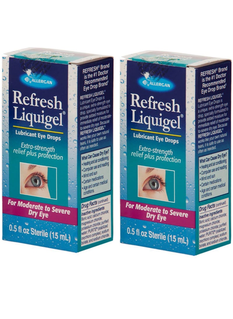 أليرجان عبوتين من ريفريش ليكويجل قطرة ترطيب العين 15 مل - Image 4