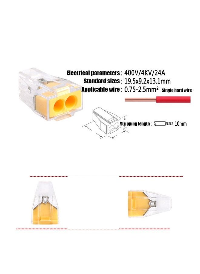 Generic - 10 PCS  VSE-102A Wire Connector Terminal 1-2.5 Square Hard Wire Terminal - Image 1
