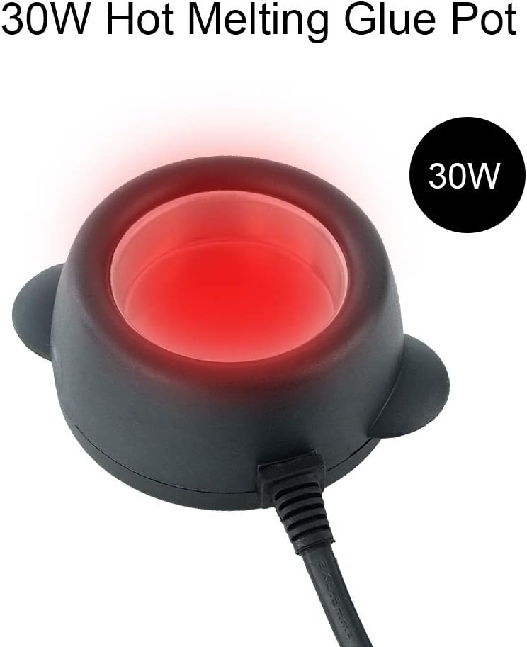 كلاراكو وعاء غراء، موقد غراء، وعاء غراء ساخن، وعاء غراء صغير، وعاء غراء ساخن، موقد غراء، شعر اصنعه بنفسك، وعاء غراء ساخن 30 واط [قابس أمريكي] - Image 2