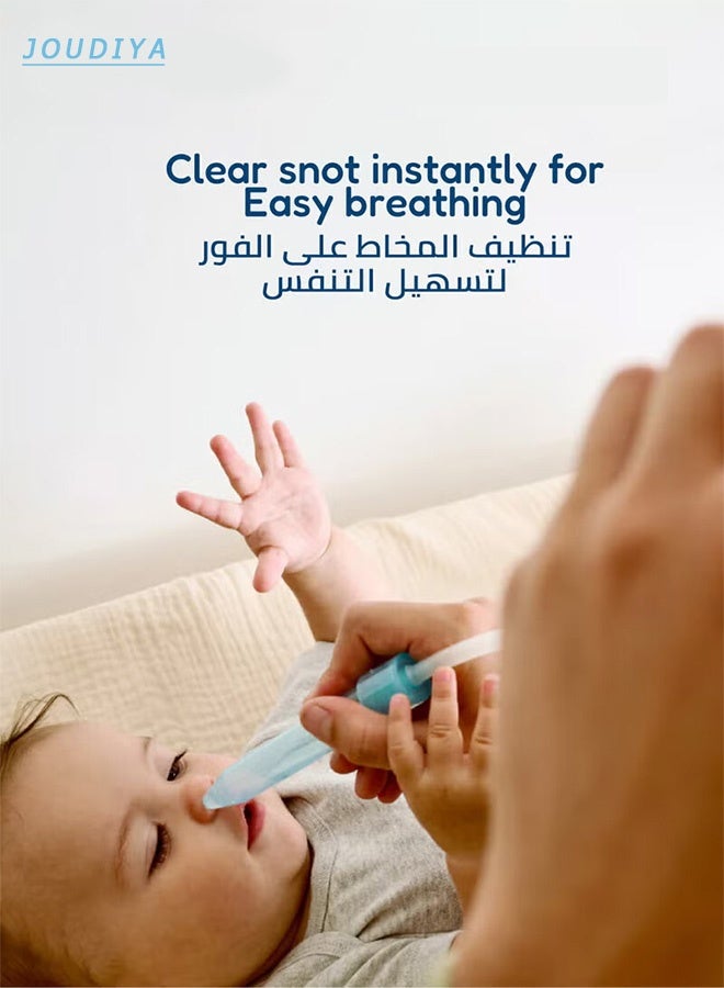 AGREON Snotsucker Nasal Aspirator Baby Nose Cleaner with Hygienic Filters BPA-Free, Safe, Easy to Clean  in Travel Pack  Mucus Remover - Image 2