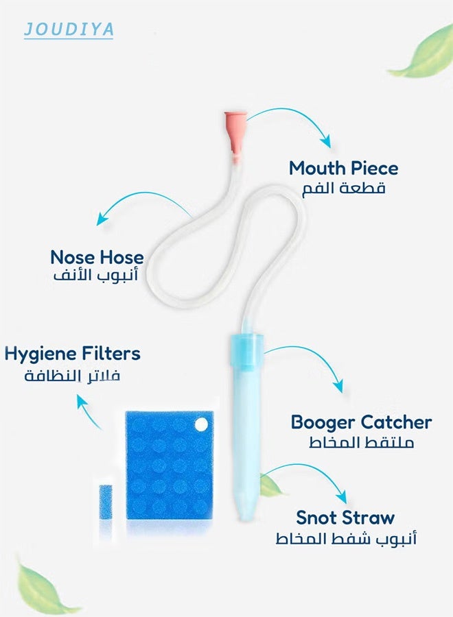 AGREON Snotsucker Nasal Aspirator Baby Nose Cleaner with Hygienic Filters BPA-Free, Safe, Easy to Clean  in Travel Pack  Mucus Remover - Image 3