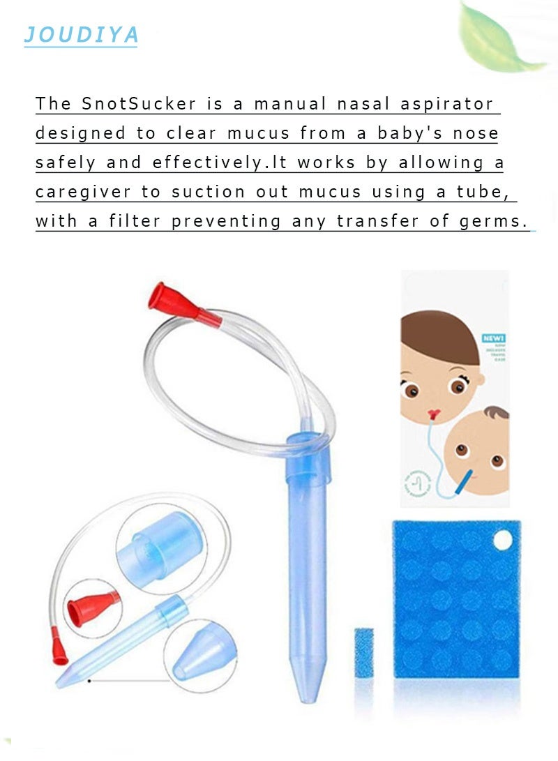 AGREON Snotsucker Nasal Aspirator Baby Nose Cleaner with Hygienic Filters BPA-Free, Safe, Easy to Clean  in Travel Pack  Mucus Remover - Image 4