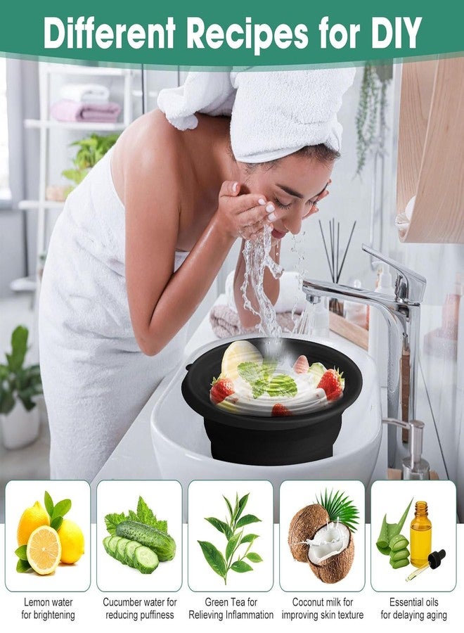 SAMEZONE Face Ice Bowl with Built-in Ice Tray for Cold Water Facial, Collapsible Silicone Face Ice Bath Bowl for Face Care, Portable Ice Facial Spa Tool Skincare Routine, Reusable (1, Ice Bowl) - Image 4