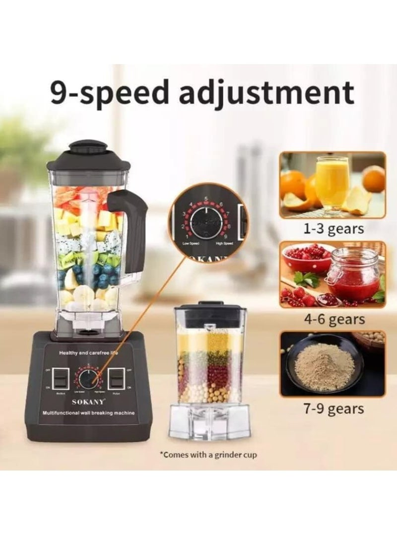 Sokany Blender, 5000 Watt, 2.5 Liter, 9 Speeds, with Grinder, SK-666N - pzsku/ZE304367A6A73D3692542Z/45/_/1739020154/69e1244e-0397-4349-ba25-155a0d6b6a29