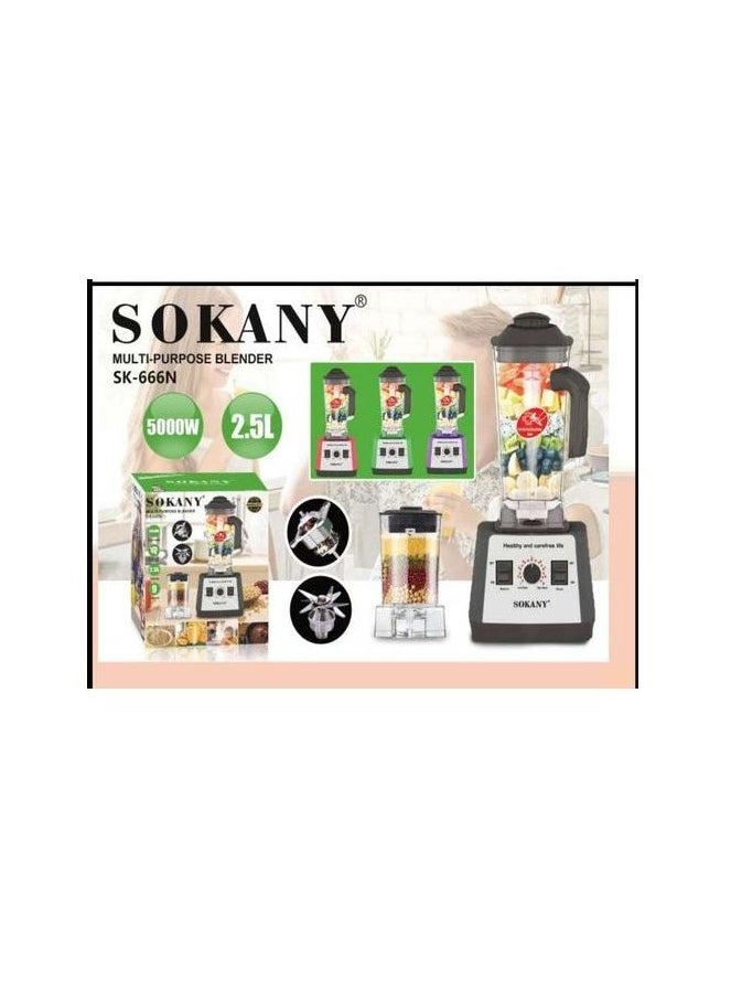 Sokany Blender, 5000 Watt, 2.5 Liter, 9 Speeds, with Grinder, SK-666N - pzsku/ZE304367A6A73D3692542Z/45/_/1739020163/9a6baf25-9a7f-41d7-864a-60aab47d2754