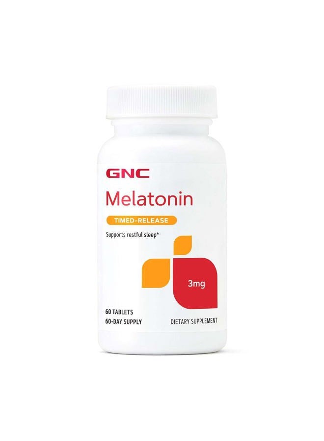 GNC Melatonin 3 mg - 60 Tablets - Image 1
