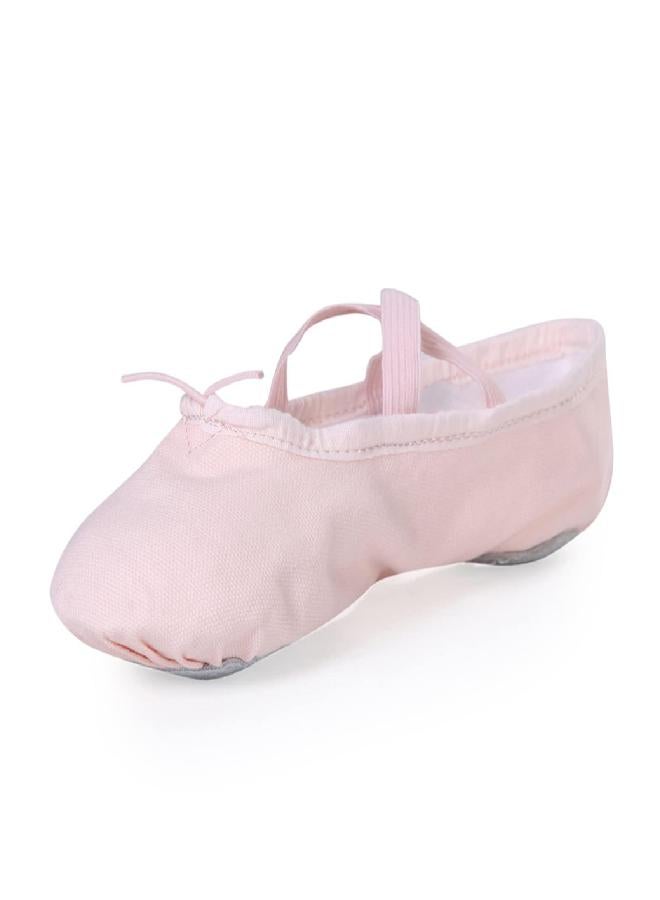 Stelle Stelle Ballet Shoes for Women Girls Baby Canvas Toddler Ballet Flats Slippers Boys Dance Shoes for Toddler/Little/Big Kids(9MT, Ballet Pink) - Image 1