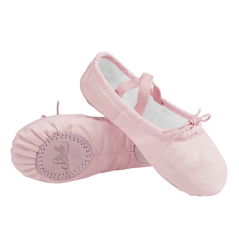 Stelle Ballet Shoes for Girls Women Canvas Ballet Slippers Dance Ballerina Shoes Baby Flats for Toddler/Little Kid/Big Kid/Women(9MT, Ballet Pink) - Image 4