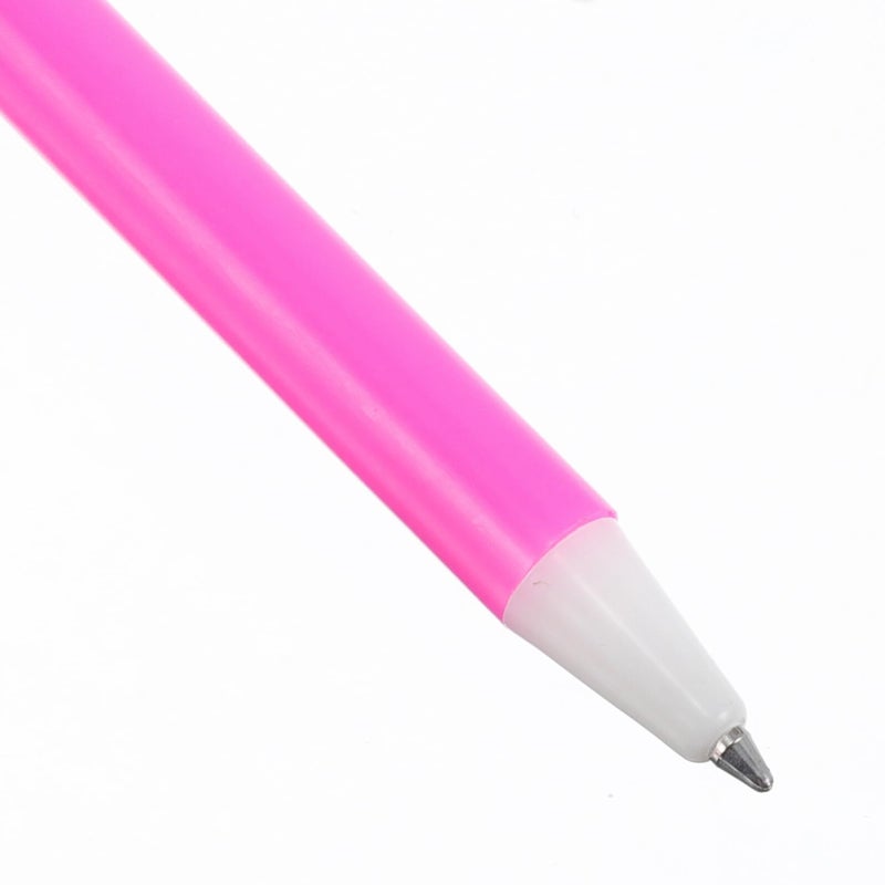 6 Pcs Heart Shaped Fluffy Pom Pom Ballpoint Pens Colorful Set For School Office Supplies - Image 4