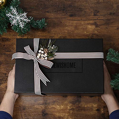 BEWISHOME Jewelry Box for Men, Mens Jewelry Box with Glass Top, Wooden Watch Box Organizer with Smooth Faux Leather Interior, Jewelry Display Case for Earrings Rings Bracelets Watches, Brown SSH07Y - Image 3