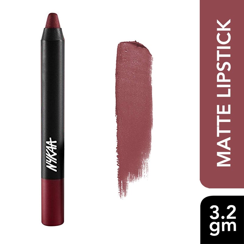 Nykaa قلم شفاه ماتيلشس من نايكا بلون البرقوق المثالي رقم 02 مع مبراة مستحضرات التجميل بروف يور بوينت - Image 2