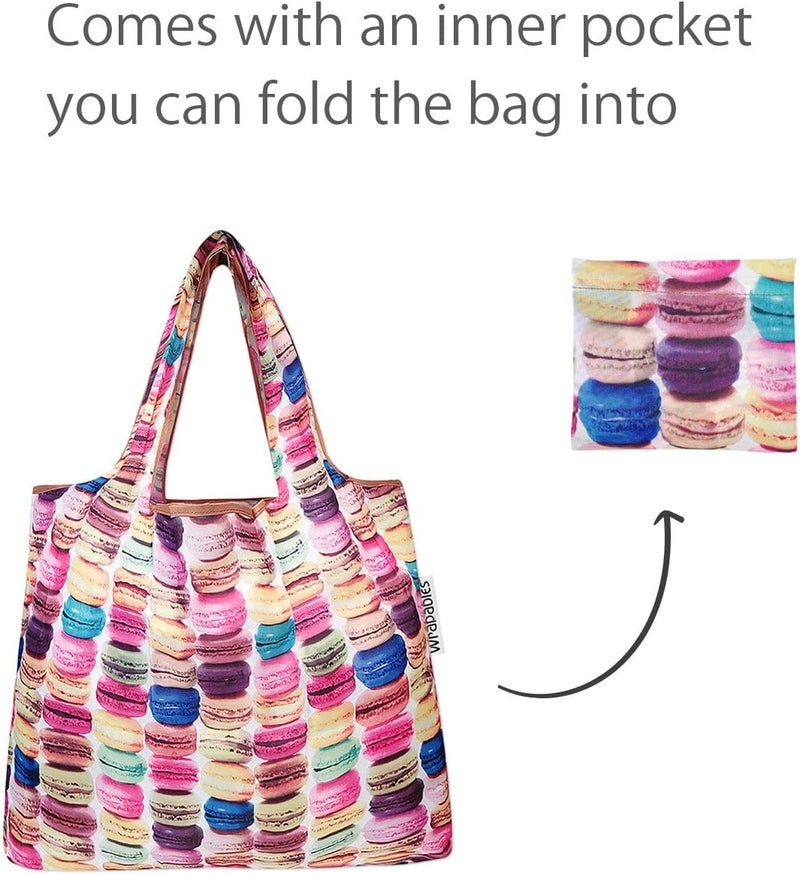 allydrew Foldable Tote Nylon Reusable Grocery Bag (Set of 2) - Image 4