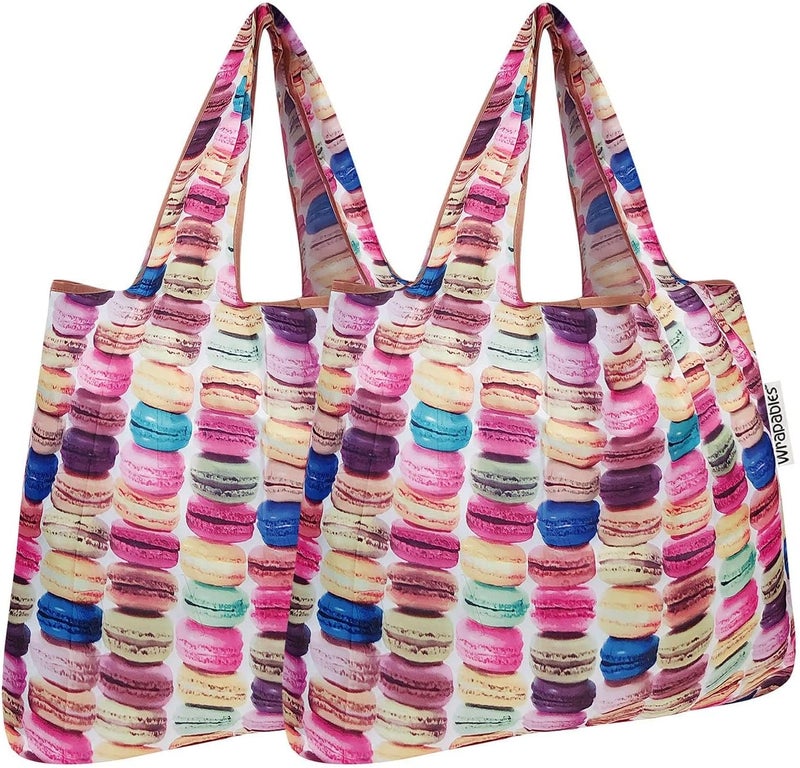 allydrew Foldable Tote Nylon Reusable Grocery Bag (Set of 2) - Image 1