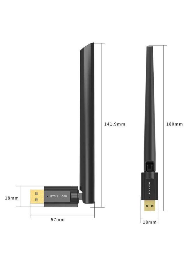 BURAQ USB Bluetooth 5.1 Computer Adapter 100 Meters Receiving Transmitter  - Image 2