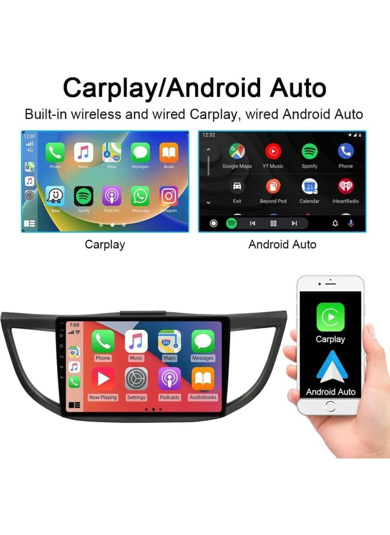 Vierex - Android Car Stereo Screen For Honda CRV Radio 2012 2013 2014 2015 2016 Support Apple Carplay Android Auto 4GB RAM Fast Interface Quick Boot GPS QLED Touch Screen DSP Bluetooth - Image 1
