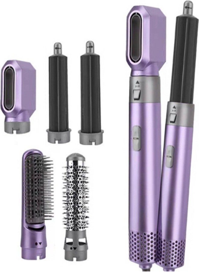 Drumstone (𝗦𝗽𝗲𝗰𝗶𝗮𝗹 𝟭𝟱 𝗬𝗲𝗮𝗿𝘀 𝗪𝗮𝗿𝗿𝗮𝗻𝘁𝘆) 5 In 1 Hot Air Hair Styler with Air Wrap Volumizing Straightening Curling Adjustable Heat Lightweight Design for Home Travel Salon Styling - Violet - Image 3