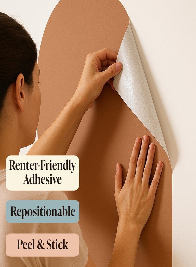 Orelle MagicWall | Magnetic Arch Wall Decal - Repositionable & Renter-Friendly | Peel & Stick Magnetic Wall Decal Chalkboard | Playroom Essentials | Large 24 x 39” | Mocha - Image 5
