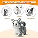 KSABVAIA Plush Husky Toy Puppy Electronic Interactive Dog Walking Barking Tail Wagging Stretching Companion Animal for Kids Toddlers - Image 4