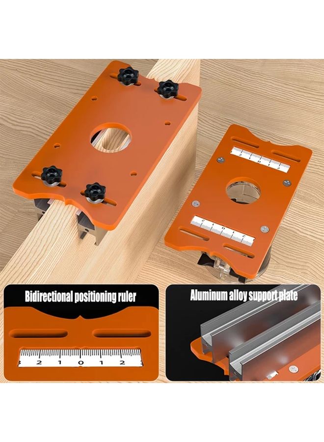 2nd Generation Slotted Plate Two In One Invisible Fastener Woodworking Router Base Mortise Tenon Fixture - Image 5
