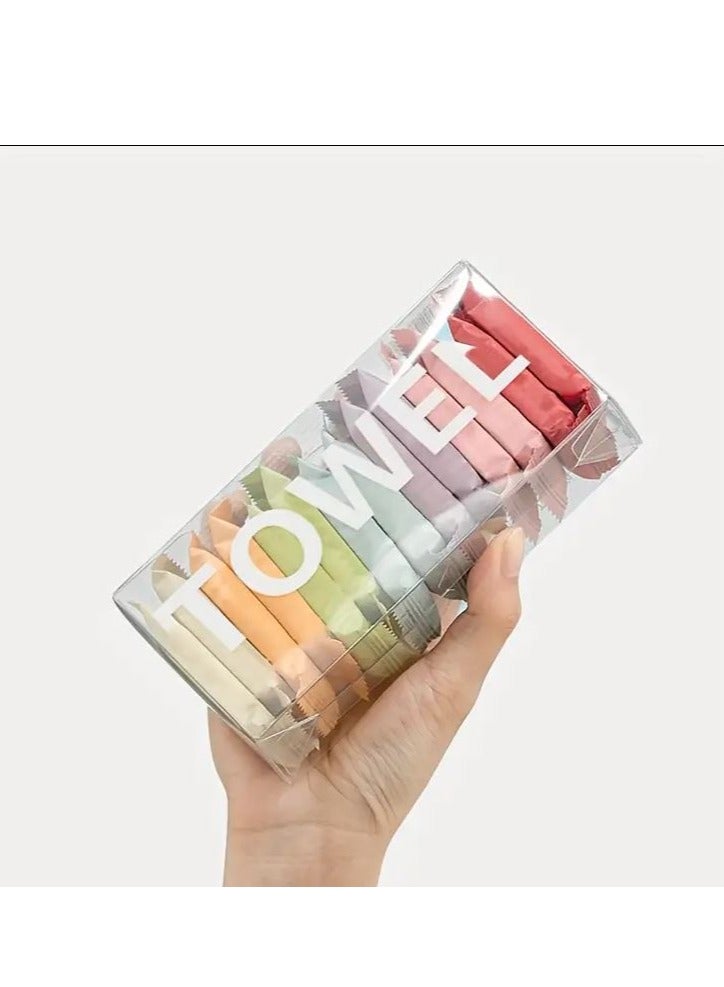 Temu 14pcs Portable Compressed Face Towels, Ultra Thick Gentle Exfoliation Disposable Face Towelette, Biodegradable Makeup Remover Dry Wipes , Super Soft Clean Facial Towels Wash Cloth for Sensitive Skin,14 Count,1 Pack - Image 5