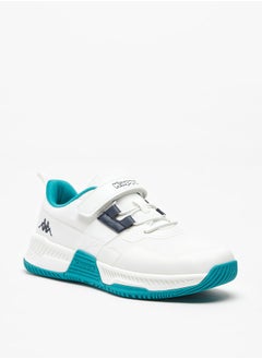 Kappa Boys' Textured Sports Shoes with Hook and Loop Closure  - Image 1