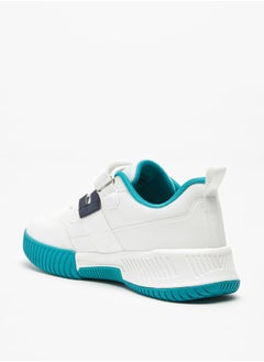 Kappa Boys' Textured Sports Shoes with Hook and Loop Closure  - Image 2