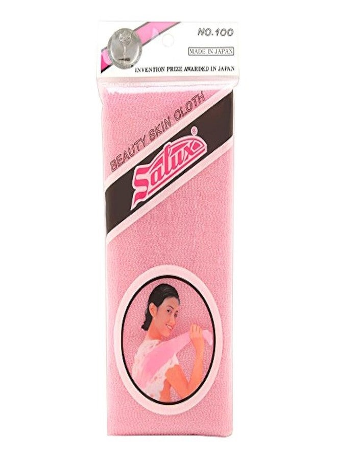 Salux Nylon Japanese Beauty Skin Bath Wash Cloth/Towel - Pink - Image 1