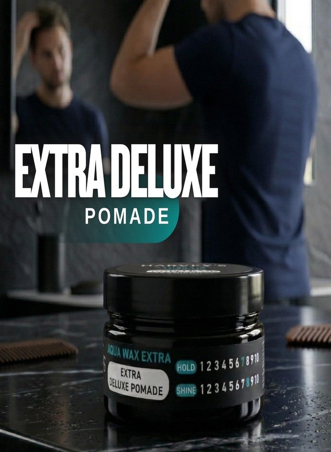 Harvey's Aqua Wax Extra Deluxe Pomade 100g - Maximum Hold, High Shine Finish, Water-Based Hair Wax, For All Hair Types - Image 4
