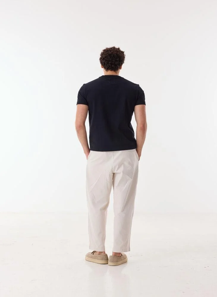 Ashita Fernandes Jorvean Men’s White Cotton Blend Pants – Relaxed Fit, Solid, Lightweight Smart Casual Trousers