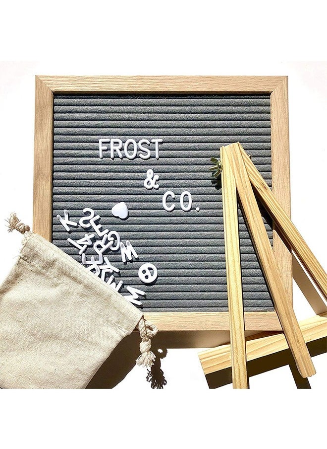 Garlo Double Sided Felt Letter Board with Rustic Wood Frame,439 Precut White Letters,Months & Days & Script Cursive Words,Wall & Tabletop Display Decor  - Image 4