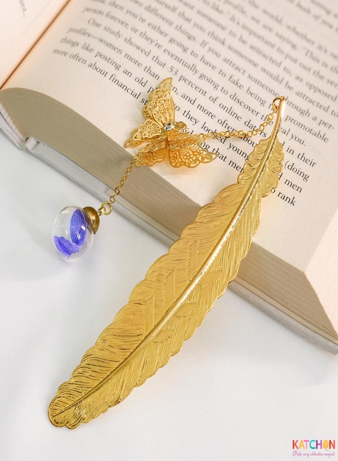 KatchOn, Metal Feather Bookmark with Butterfly Charm | Valentines Day Gifts for Teachers, Valentines Day Gifts for Her | Teachers Gift, Bookmarks for Women, Mom | Girls Readers Book Lovers, Coworker - Image 5
