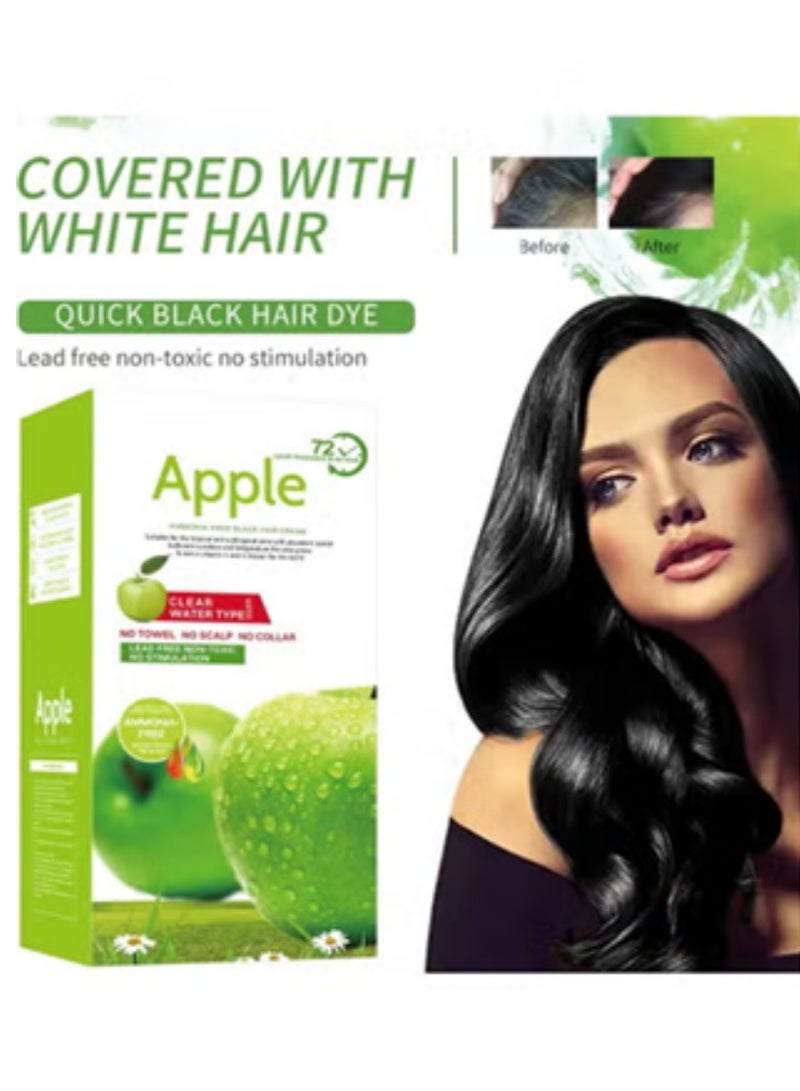 Apple Fruit Black Hair Cream Natural Black Hair Dye - 500ml+500ml - Image 3
