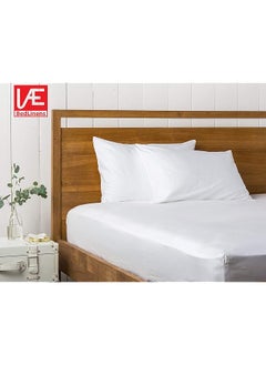 erorex 300Tc Cotton Satin Bed Sheet Set King White  - Image 3