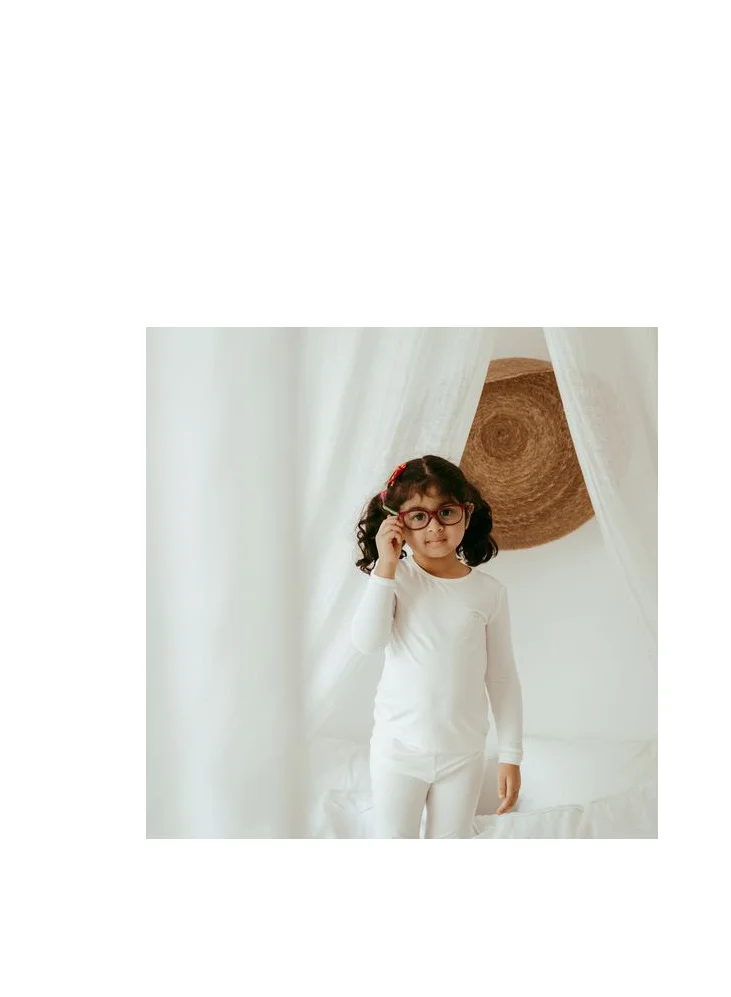 أنفي بيبي Bamboo Spandex Pajama 2T White