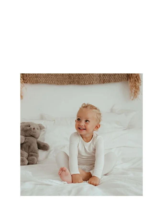 أنفي بيبي Bamboo Spandex Pajama 2T White