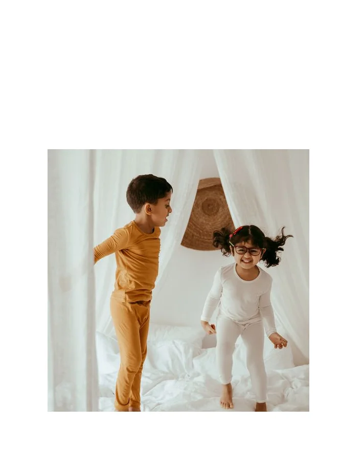 أنفي بيبي Bamboo Spandex Pajama 2T White