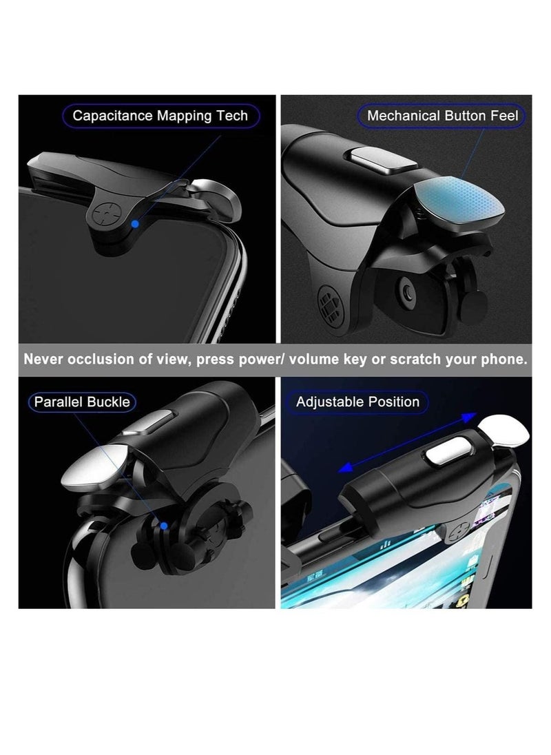 Generic - PUBG Trigger PUBG Mobile Controller Shooting Triggers Auto High Frequency Click with Joystick Gamepad for Mobile Phone Game Controller Up of Duty Compatible for Android iOS - Image 1