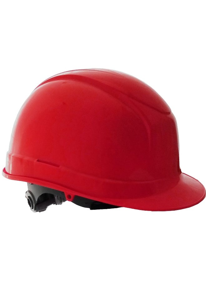 TAHA M2 KNOB Safety Helmet for Construction & Outdoor Activities | Adjustable Chin Strap & Manual Type Adjustment | Lightweight, Comfortable & Durable Hard Hat | Red 