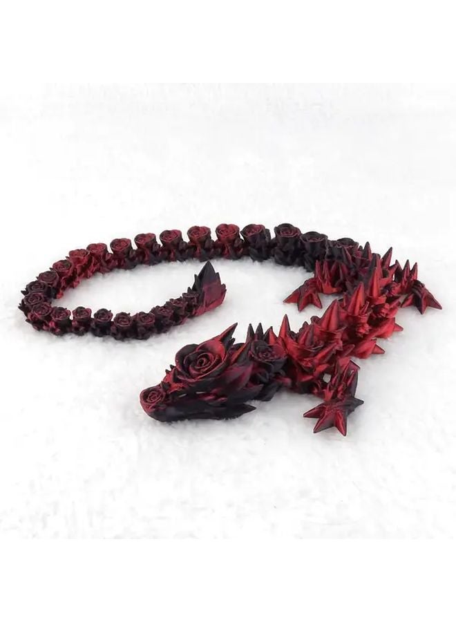 Green 3D Printed Rose Dragon Ornament Heart Shaped Decor For Aquarium Car Room - Image 5