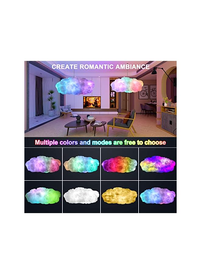 The Bros 3D RGB LED Cloud Night Light - Smart APP & Remote Control, USB Lamp for Bedroom, Adults, Children, Kids, Baby, Party Decor - Image 4