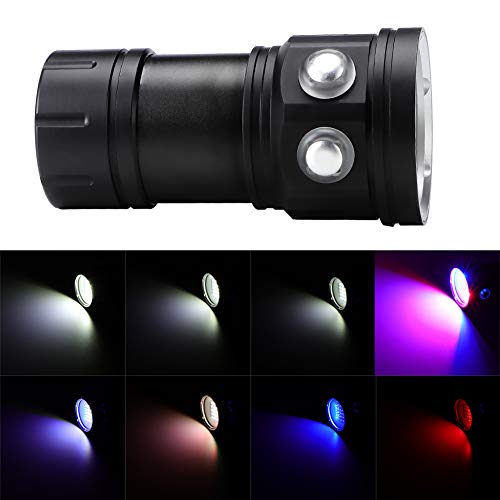 eecoo Diving Flashlight, 18000 IPX8 Waterproof, Underwater LED Flashlight, 500M 7Modes 120 Degree Wide Beam Angle, for Outdoor Underwater Sports - Image 2