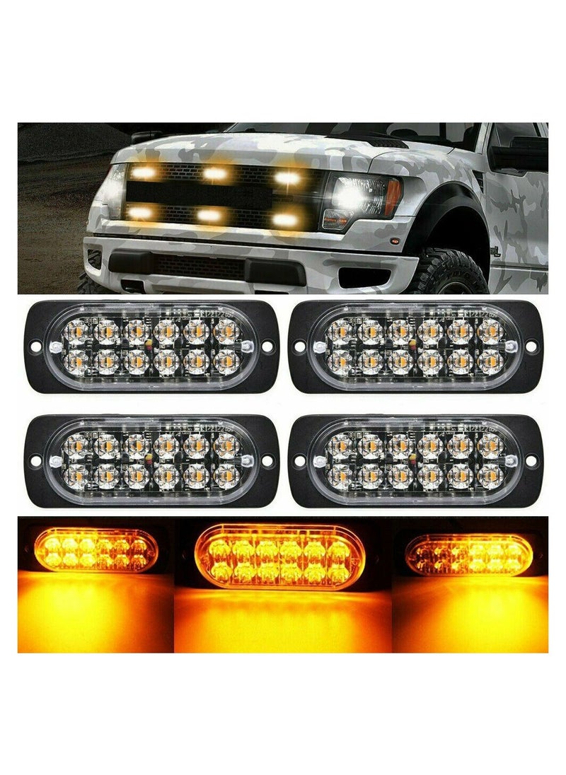 Generic Car Rhigh-power LED Truck Side FLASH Lights DC12-24V Warning Lights Truck Strobe Grid yellow light in off-road vehicles  - Image 2