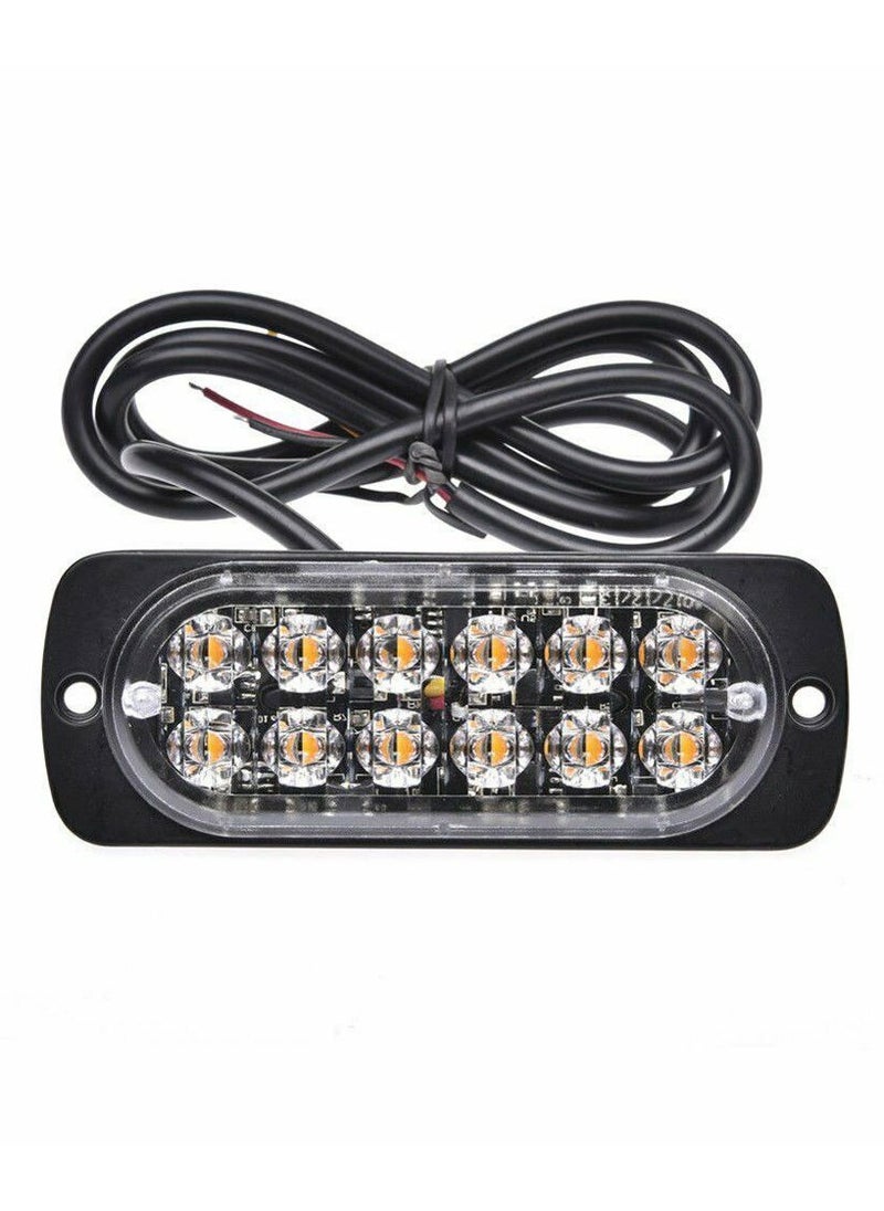 Generic Car Rhigh-power LED Truck Side FLASH Lights DC12-24V Warning Lights Truck Strobe Grid yellow light in off-road vehicles  - Image 3