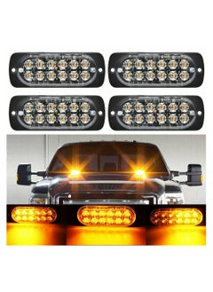 Generic Car Rhigh-power LED Truck Side FLASH Lights DC12-24V Warning Lights Truck Strobe Grid yellow light in off-road vehicles  - Image 1