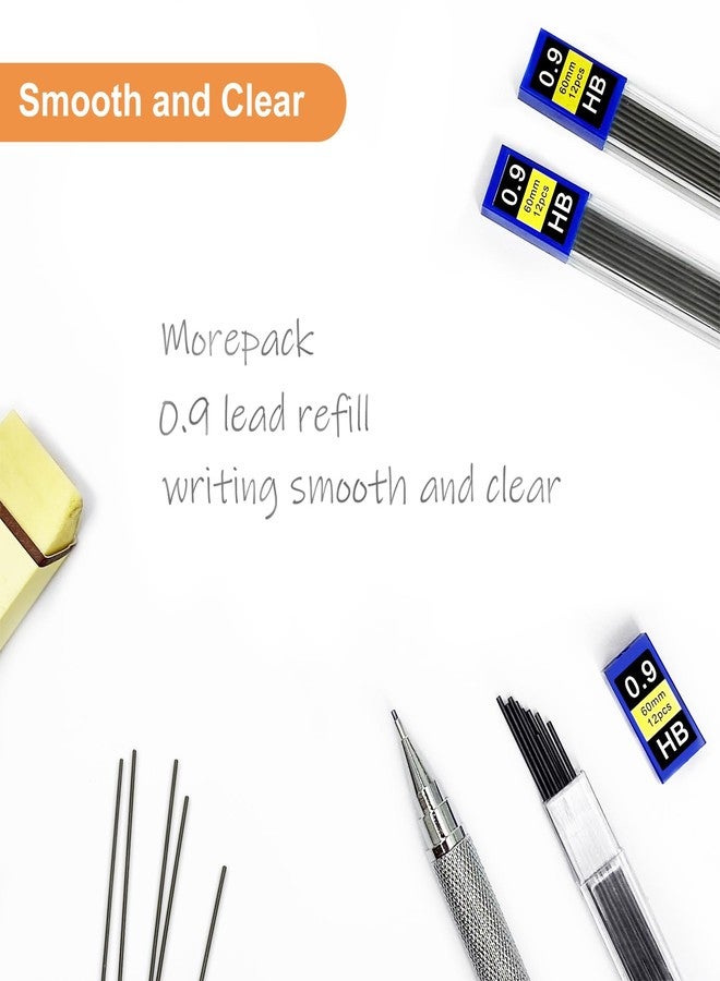 موريباك عبوة مورباك 0.9، 720 قطعة من عبوات إعادة تعبئة الرصاص 0.9 مم لأقلام الرصاص الميكانيكية، رصاص قلم رصاص 0.9 مم HB، رصاص ناعم مقاوم للكسر، 60 أنبوبًا - Image 4