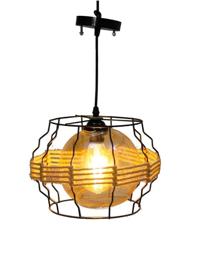 Generic Round chandelier metal and modern clay Black UnSaLi-26  - Image 4