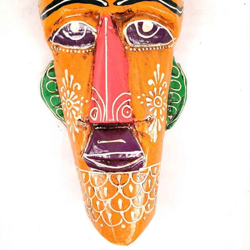 Apka Mart The Online Shop Apka Mart The Online Shop Wall Mask Nazar Battu Decorative Tribal Masks For Home Entrance Living Room African Egyptian Face Hanging For House Door HallWay Balcony Decoration 12 Inch - Image 4
